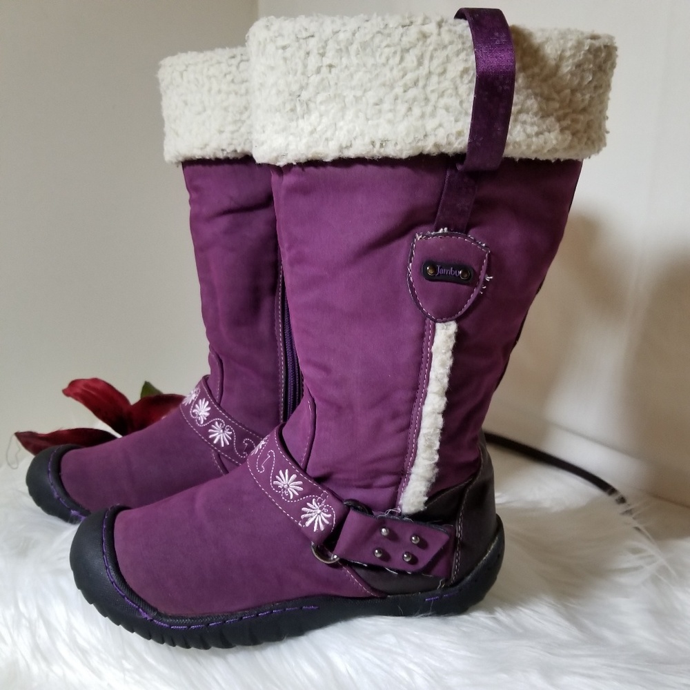 JAMBU Glory Faux Fur PURPLE Muk Vegan Boots Sz 3M